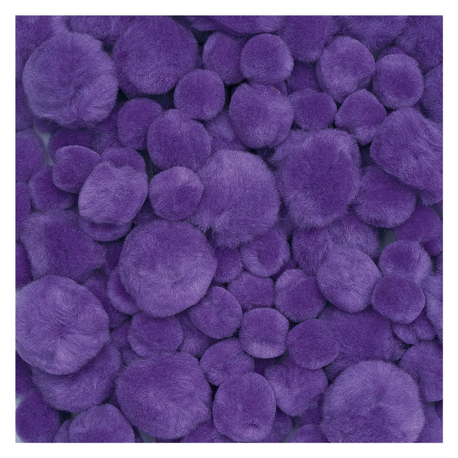 Colorations - pom poms paars, 100st.