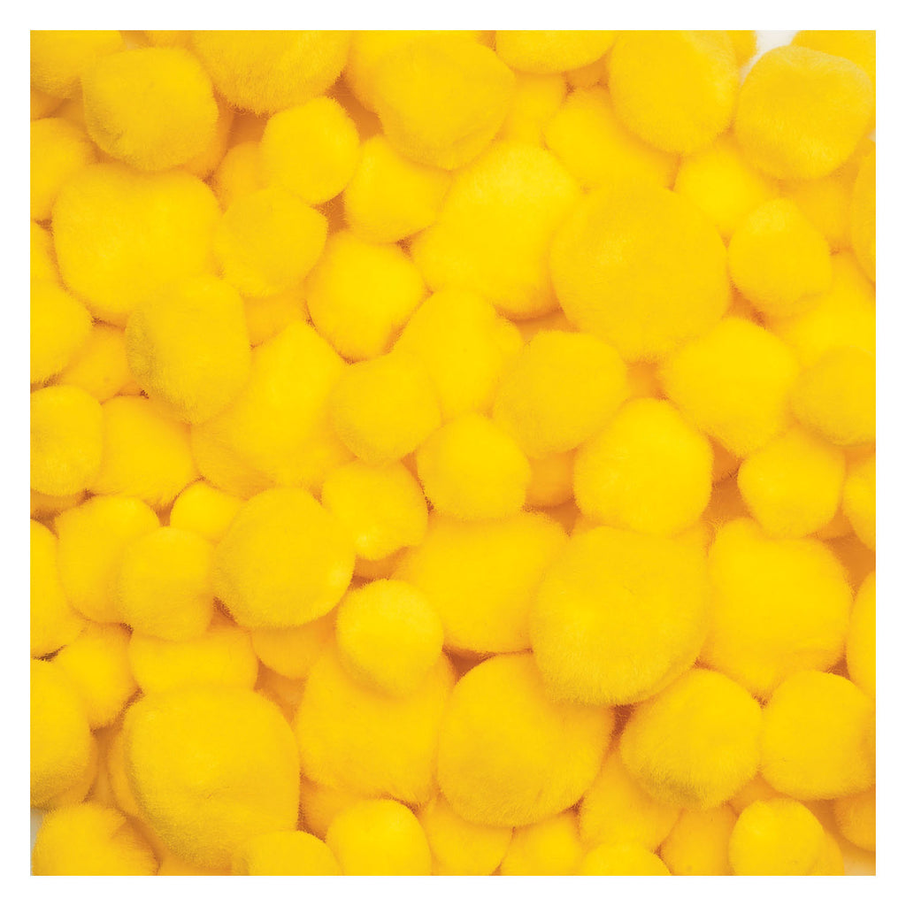 Colorations - pom poms geel, 100st.