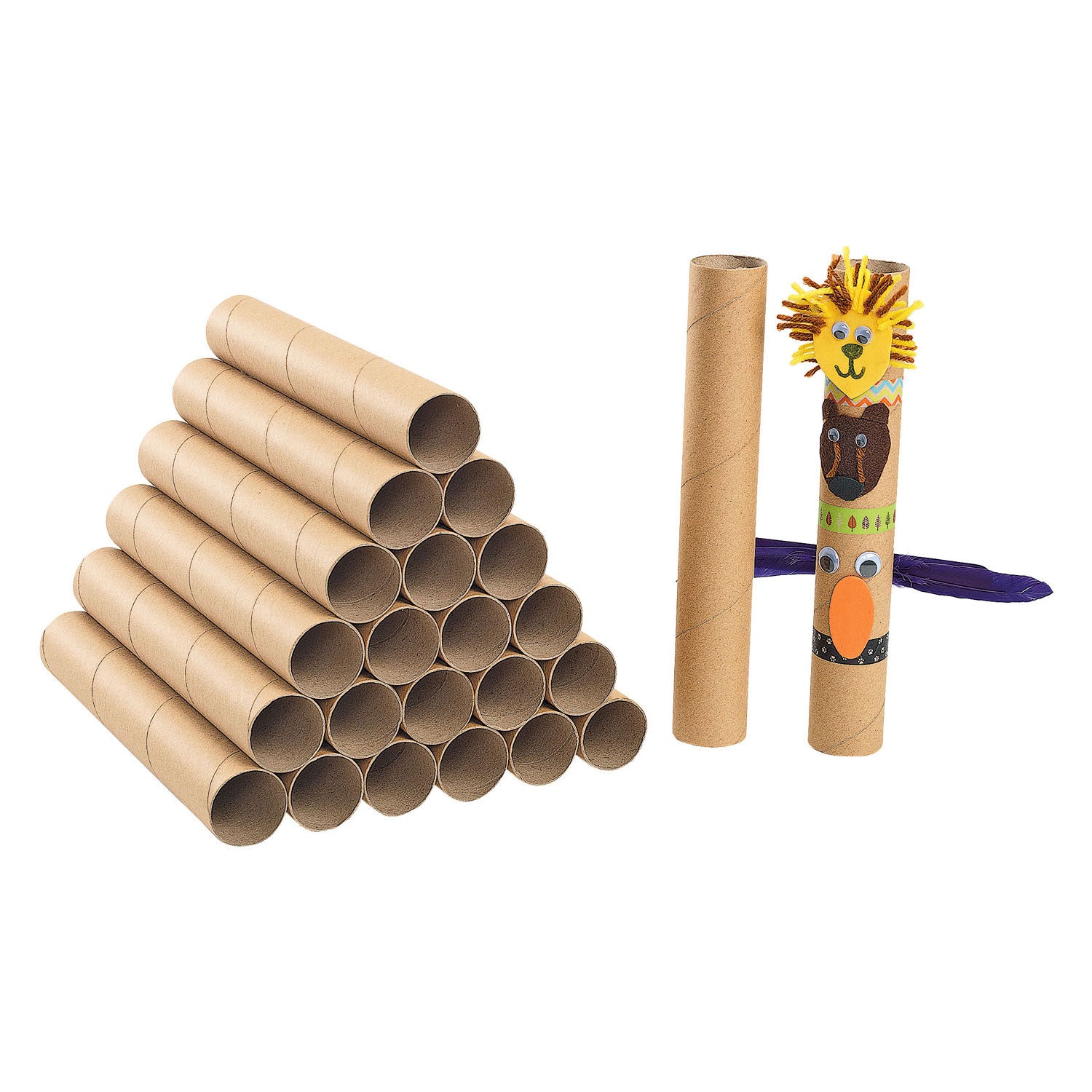 Colorations - lange stevige gerecyclede knutselrollen 24 stuks