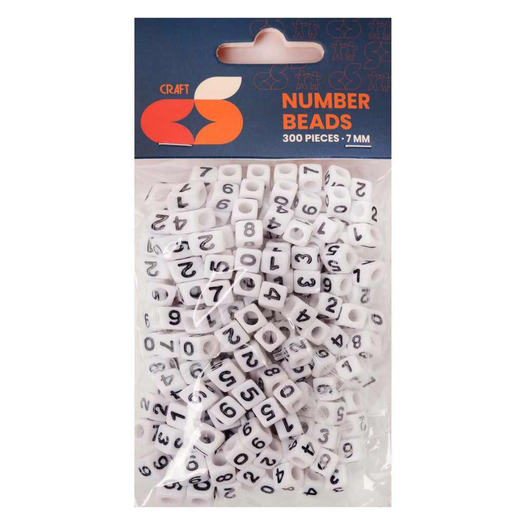 Colorations - nummer kralen 7mm 300st.
