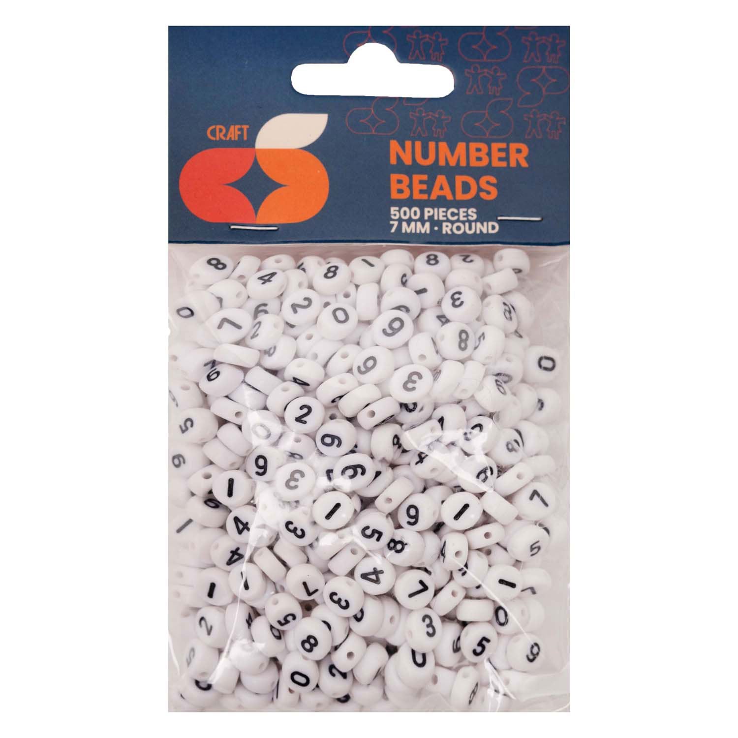 Colorations - ronde cijferkralen 500st.