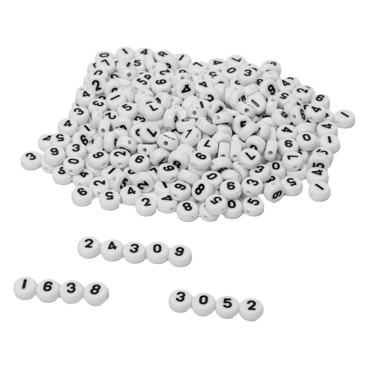 Colorations - ronde cijferkralen 500st.