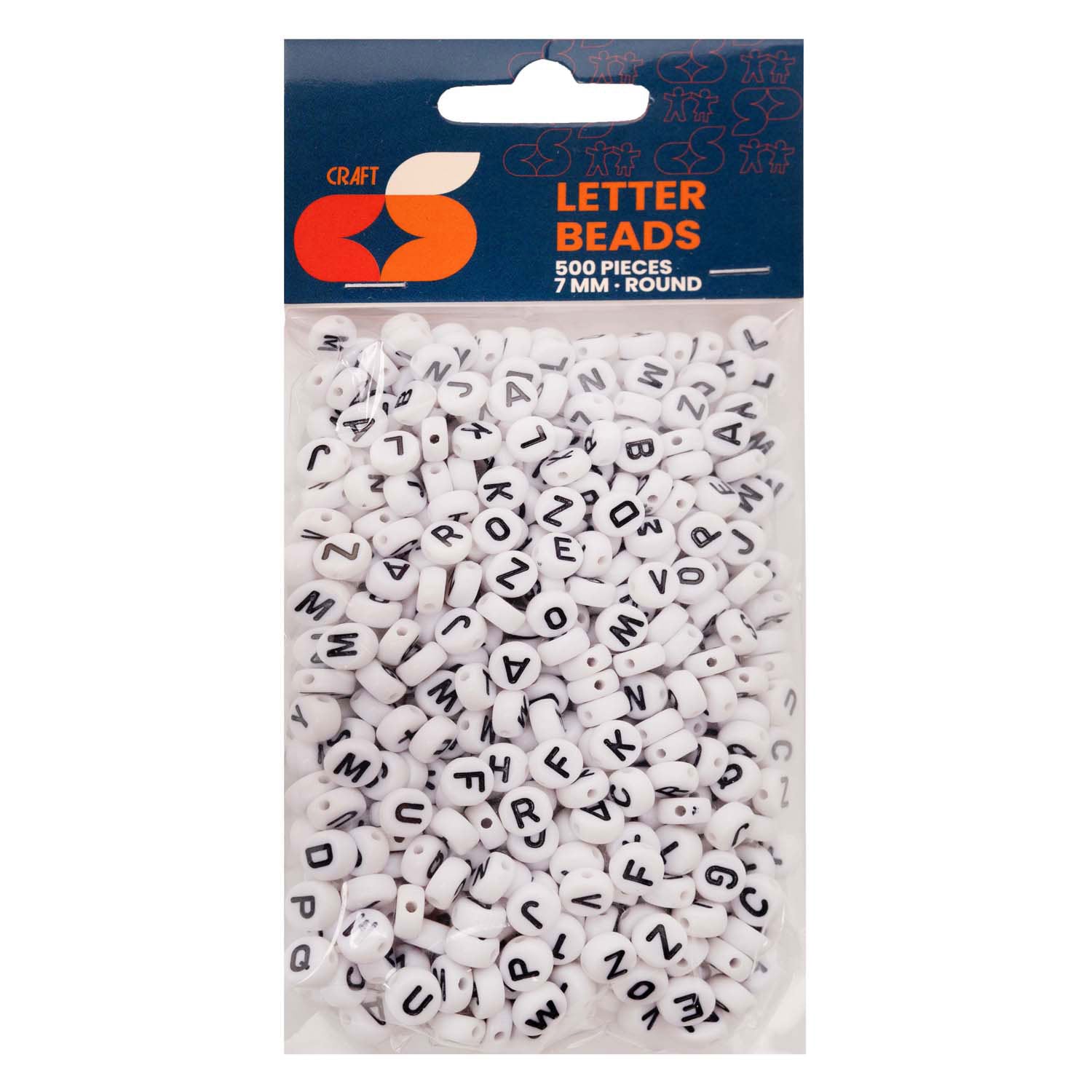 Colorations - ronde letterkralen 500st.