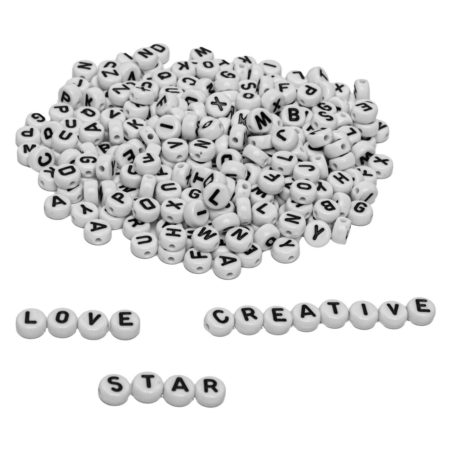 Colorations - ronde letterkralen 500st.