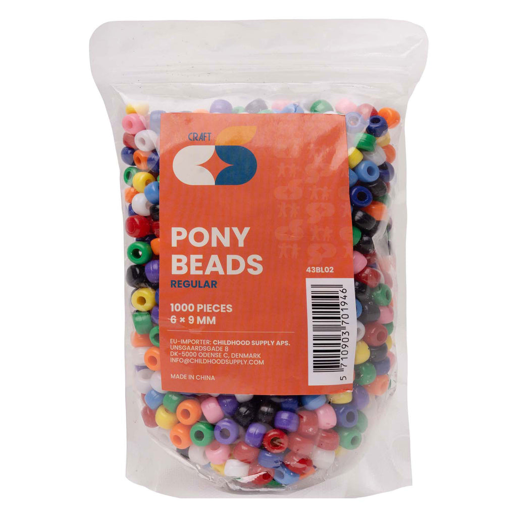 Colorations - pony kralen standaard 6x9 mm 1000st.