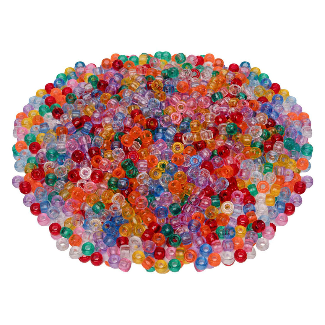 Colorations - pony kralen transparant 6x9 mm 1000st.