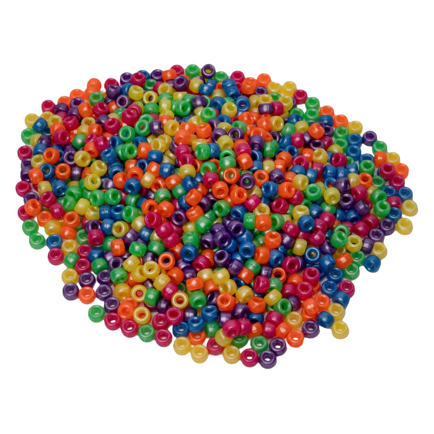 Colorations - pony kralen parelmoereffect 6x9 mm 1000st.