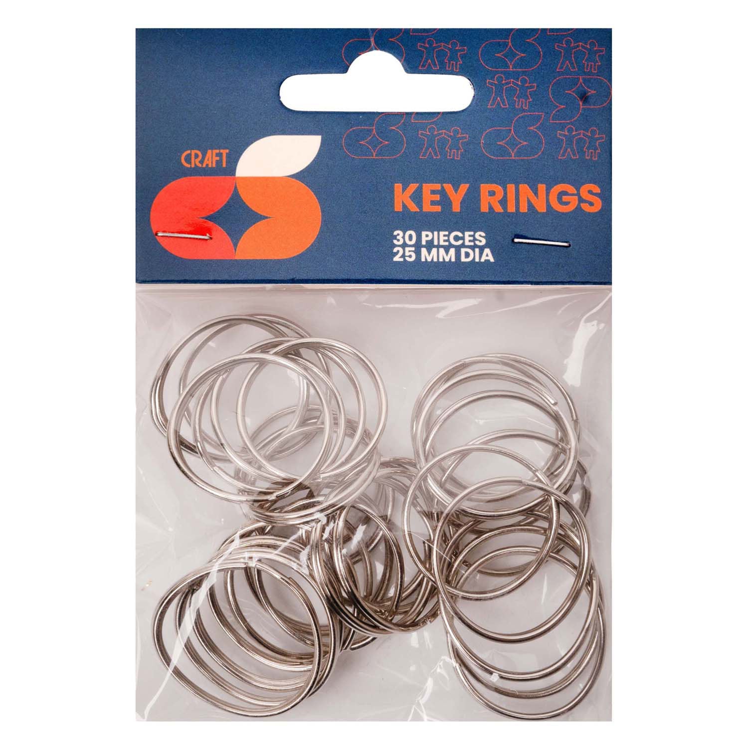 Colorations - sleutelhangers 25 mm 30st.