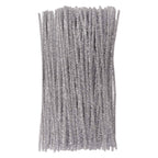 Colorations - zilverkleurig metallic chenilledraad, 100st.