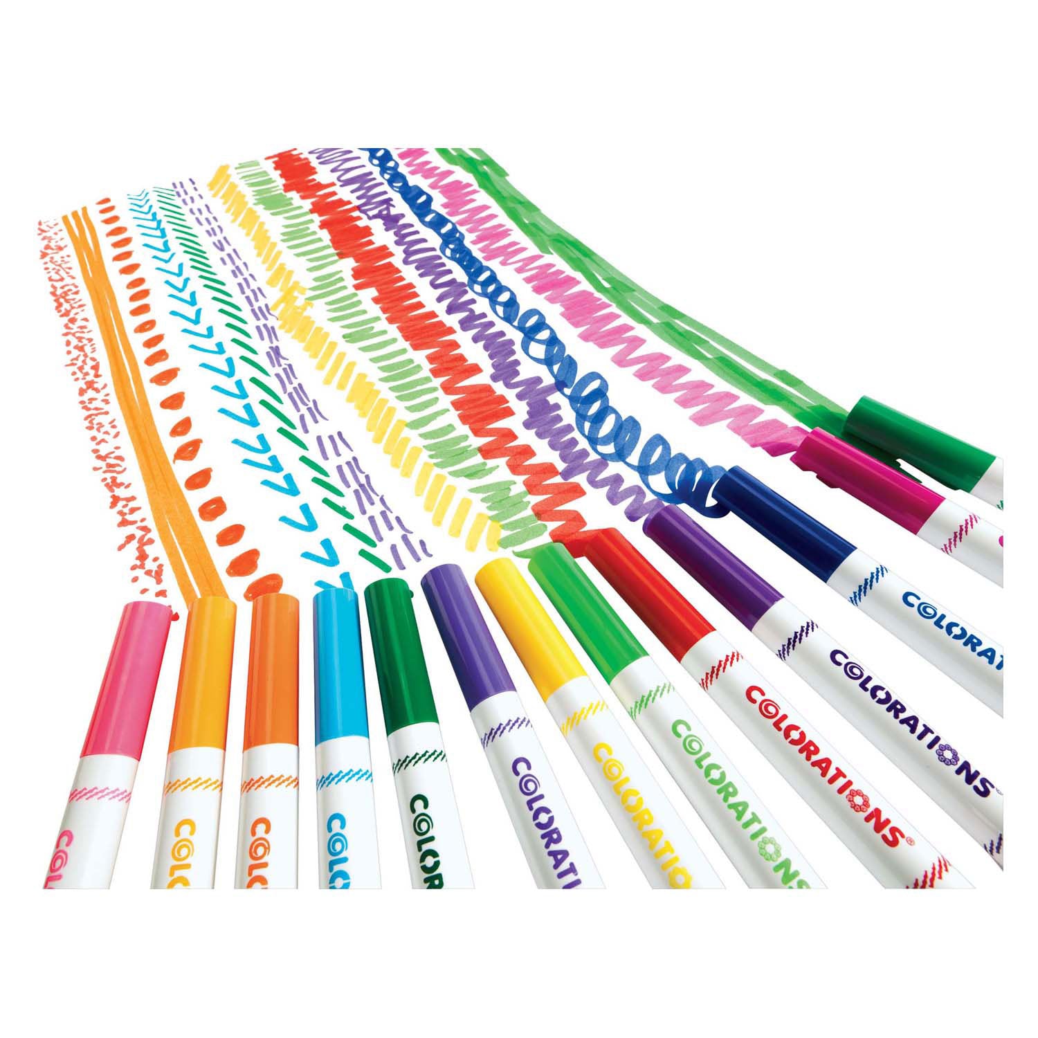 Colorations - uitwasbare dikke markers - 16 kleuren 256 stuks