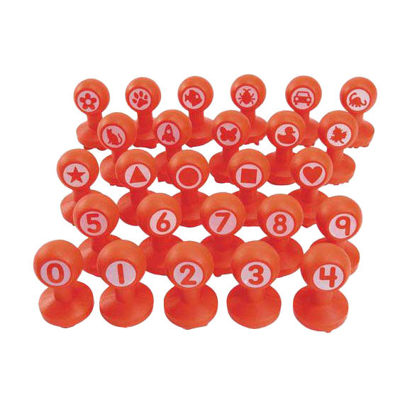 Colorations - vormen & cijfers klei stempels 26dlg.