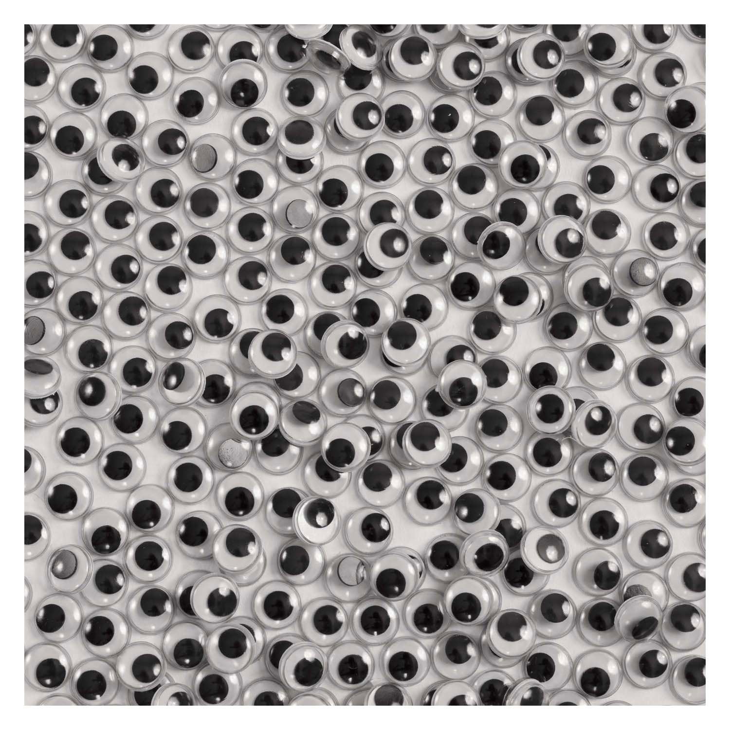 Colorations - zwarte zelfklevende wiebeloogjes 1000st.