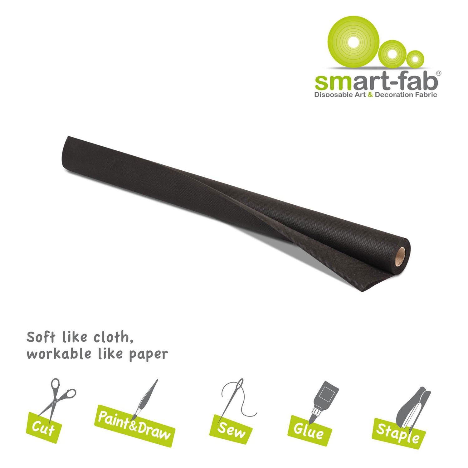 Smart fab rol 0,61 x 5,5m - zwart