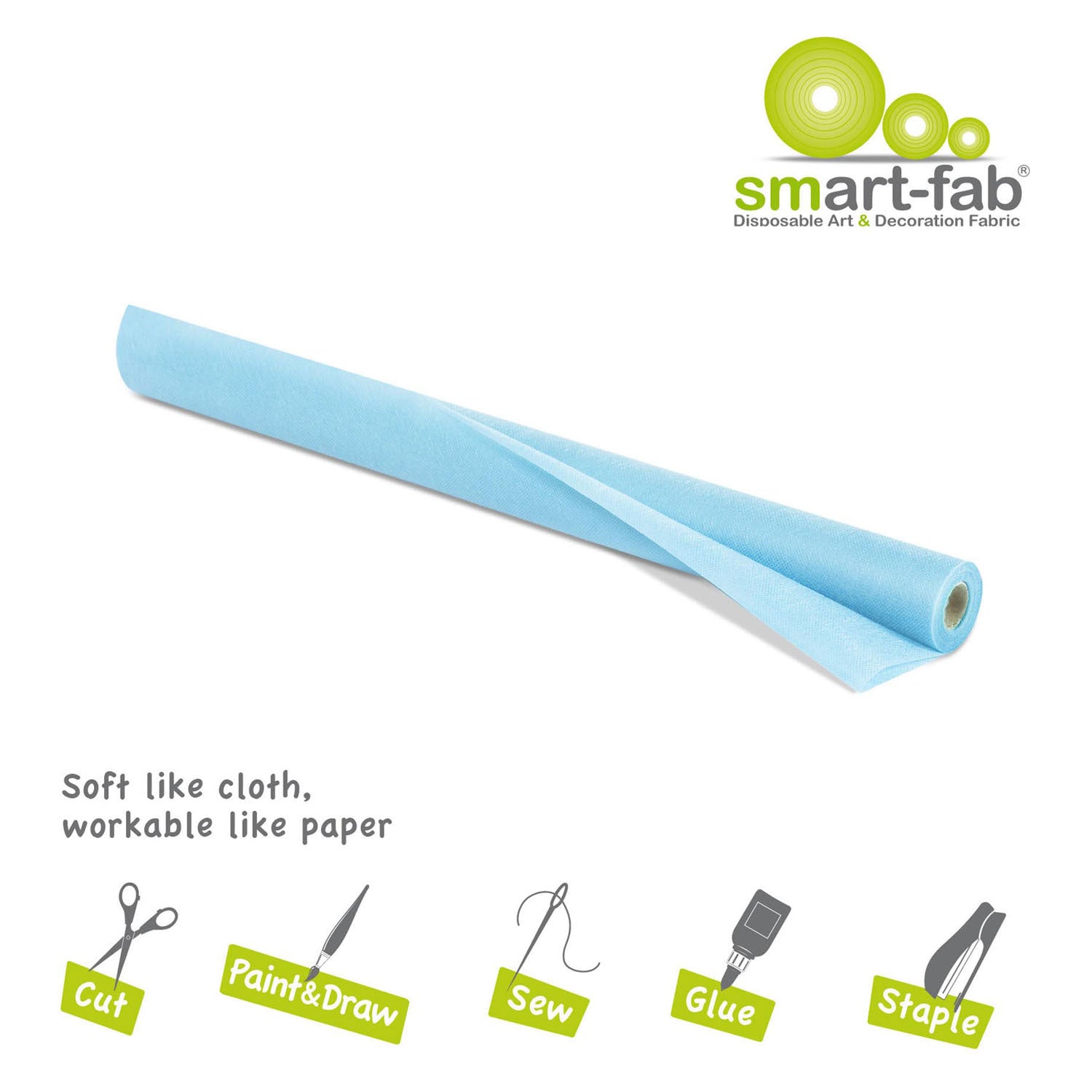 Smart fab rol 0,61 x 5,5m - hemelsblauw