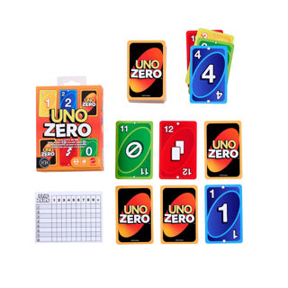 Mattel games uno zero kaartspel
