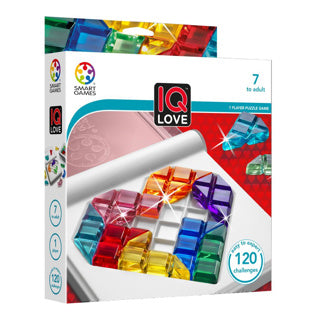Smartgames iq love - logisch denkspel reispuzzel - 120 opdrachten met dubbelzijdig spelbord - educatief solospel - vanaf 7 jaar