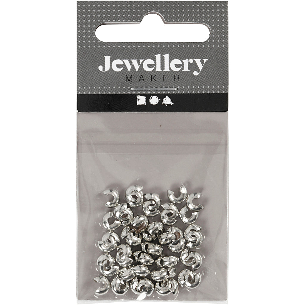 Creativ Company - Creativ Company Https://www.cchobby.nl/metalen-hoes-d-5-mm-verzilverd-50-stuk-1-doos