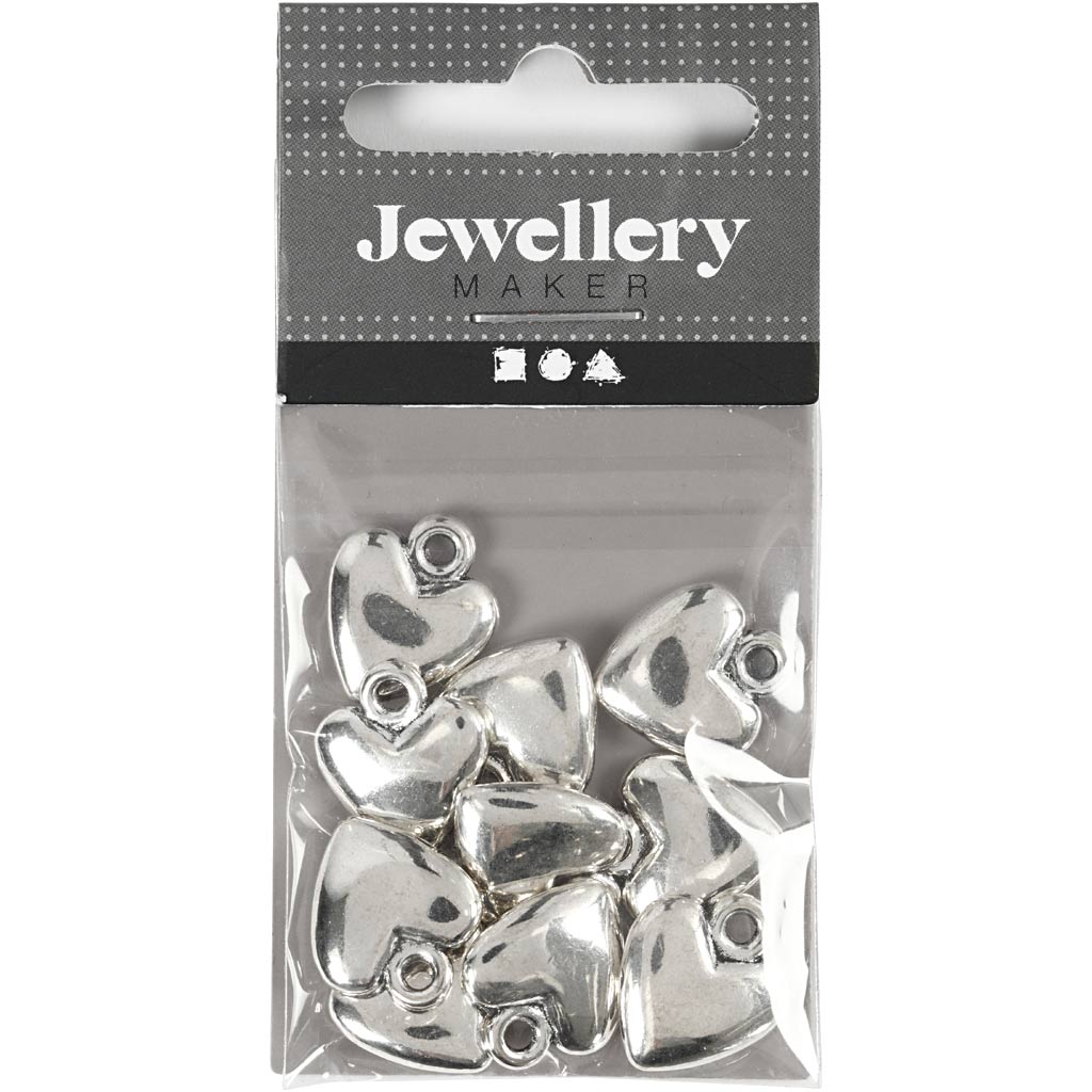 Creativ Company - Creativ Company Https://www.cchobby.nl/hartvormige-hanger-afm-13x15-mm-verzilverd-10-stuk-1-doos
