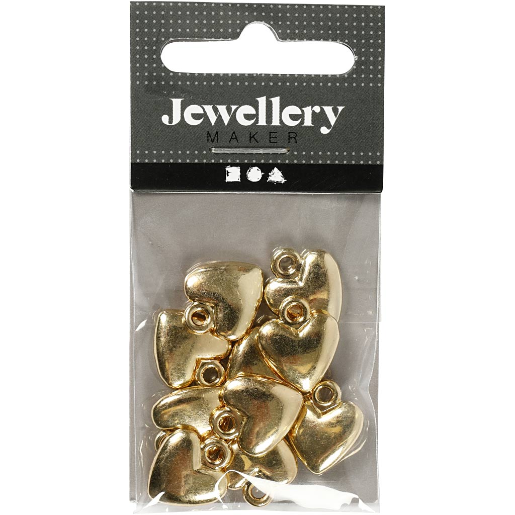 Creativ Company - Creativ Company Https://www.cchobby.nl/hartvormige-hanger-afm-13x15-mm-verguld-10-stuk-1-doos