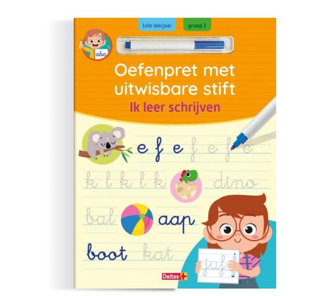 Deltas oefenpret met uitwasbare stift - ik leer schrijven