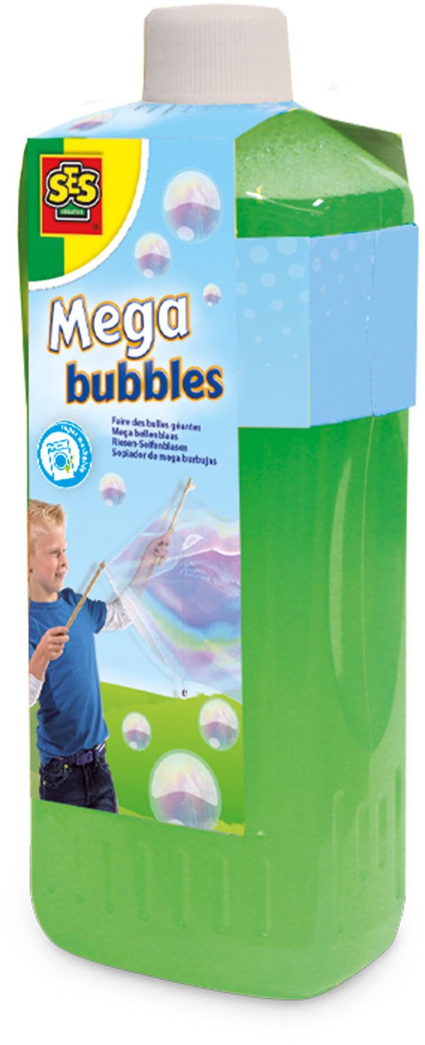 Ses creative mega bubbles bellenblaas - navulling - vanaf 5 jaar - 750 ml - goed uitwasbaar - schoencadeautjes sinterklaas