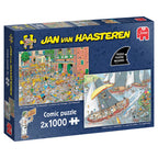 Jumbo - Jan van haasteren legpuzzel - de kaasmarkt & skutsjesilen - 2x1000st.