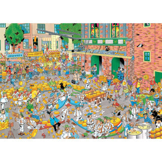 Jumbo - Jan van haasteren legpuzzel - de kaasmarkt & skutsjesilen - 2x1000st.
