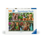 Ravensburger - puzzel katjes in het rek 500 stukjes