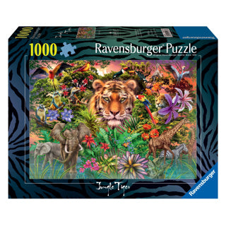 Merkloos sans marque ravensburger | puzzel | jungle tiger | 1000 stukjes