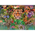 Merkloos sans marque ravensburger | puzzel | jungle tiger | 1000 stukjes