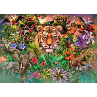 Merkloos sans marque ravensburger | puzzel | jungle tiger | 1000 stukjes