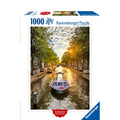 Ravensburger - puzzel amsterdam rondvaartboot 1000 stukjes puzzel.