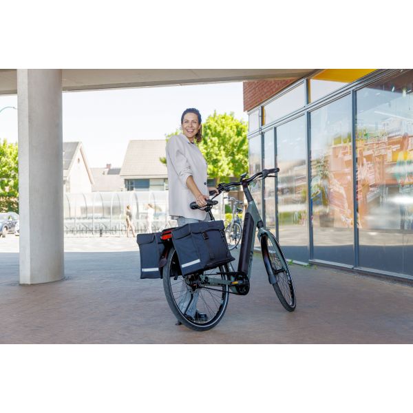 Burgers - New Looxs - Burgers - New Looxs Tas new looxs double pannier deluxe zwart | 46l