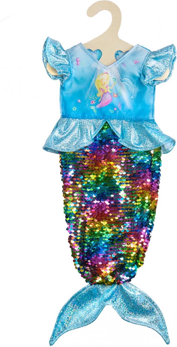 Heless - Heless Poppenjurk zeemeermin met pailletten 35-45 cm