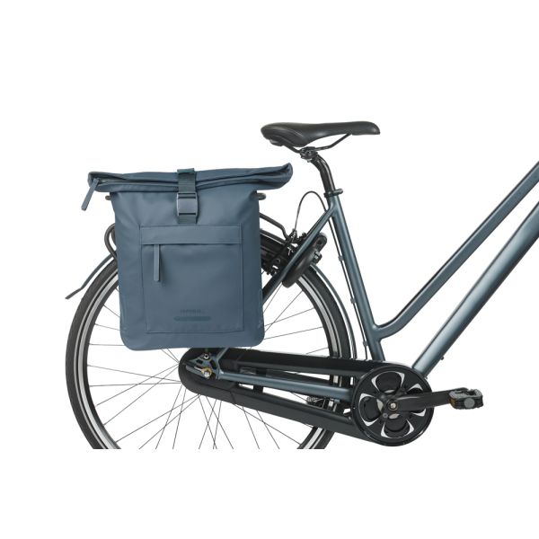 Basil B.V. - B.V. Dubbele fietstas basil brooklyn mik 41l 14 x 30 x 37 cm - blauw