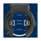 Antivol à anneau Abus Frame 6950M R XPlus. Niveau de sécurité 9. Avec grande ouverture de roue