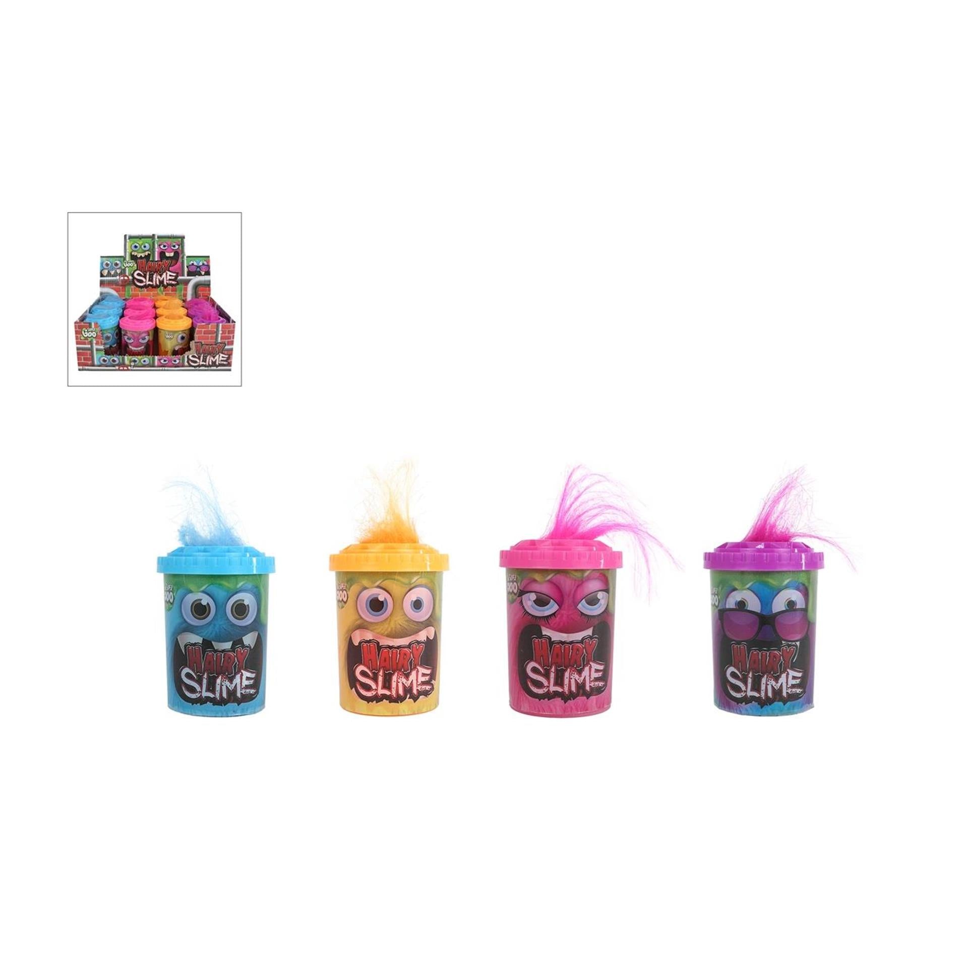 - Slime harige monsters 100gram 4ass 8cm