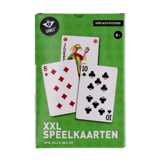 Longfield - Longfield Xxl speelkaarten 121 x 185 cm – geplastificeerd papieren kaartspel (54 kaarten) – extra groot kaartspel voor gezelschapsspellen & familiespel – engelhart