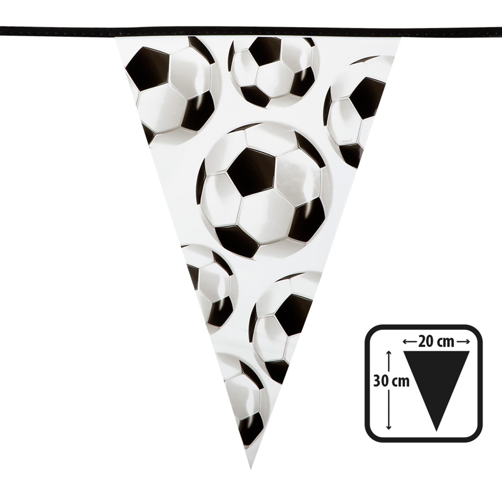 Boland vlaggenlijn voetbal puntvlaggen, 6mtr.