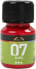 A-color glass permanente glasverf - rood, 30ml