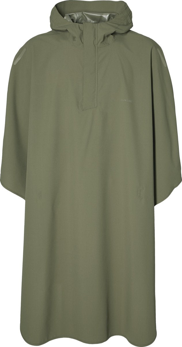Basil - hoga regenponcho unisex - groen - one size