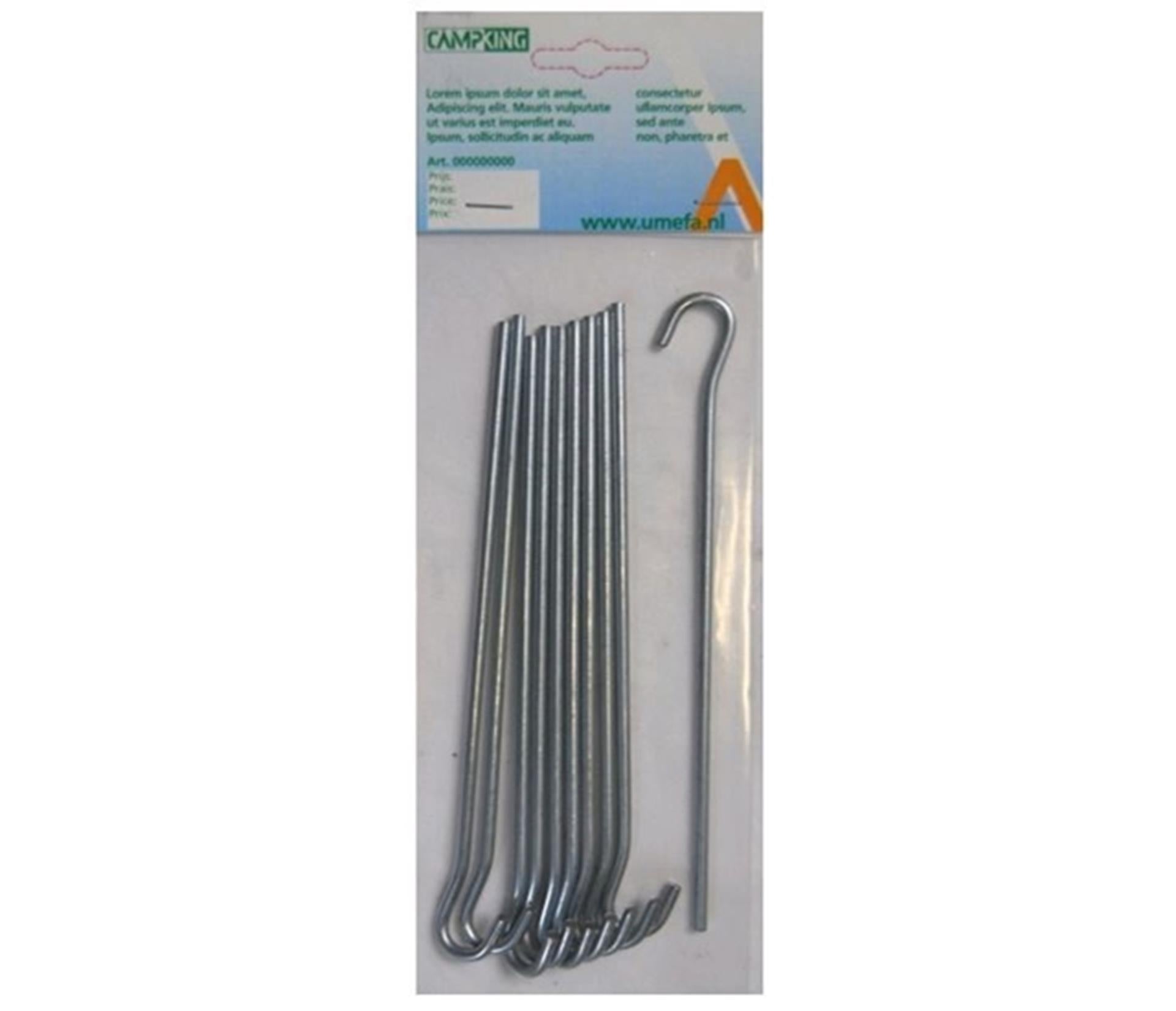 Campking umefa grondpen open oog 24 cm 10st