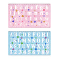 Plastic tekensjabloon cijfers letters