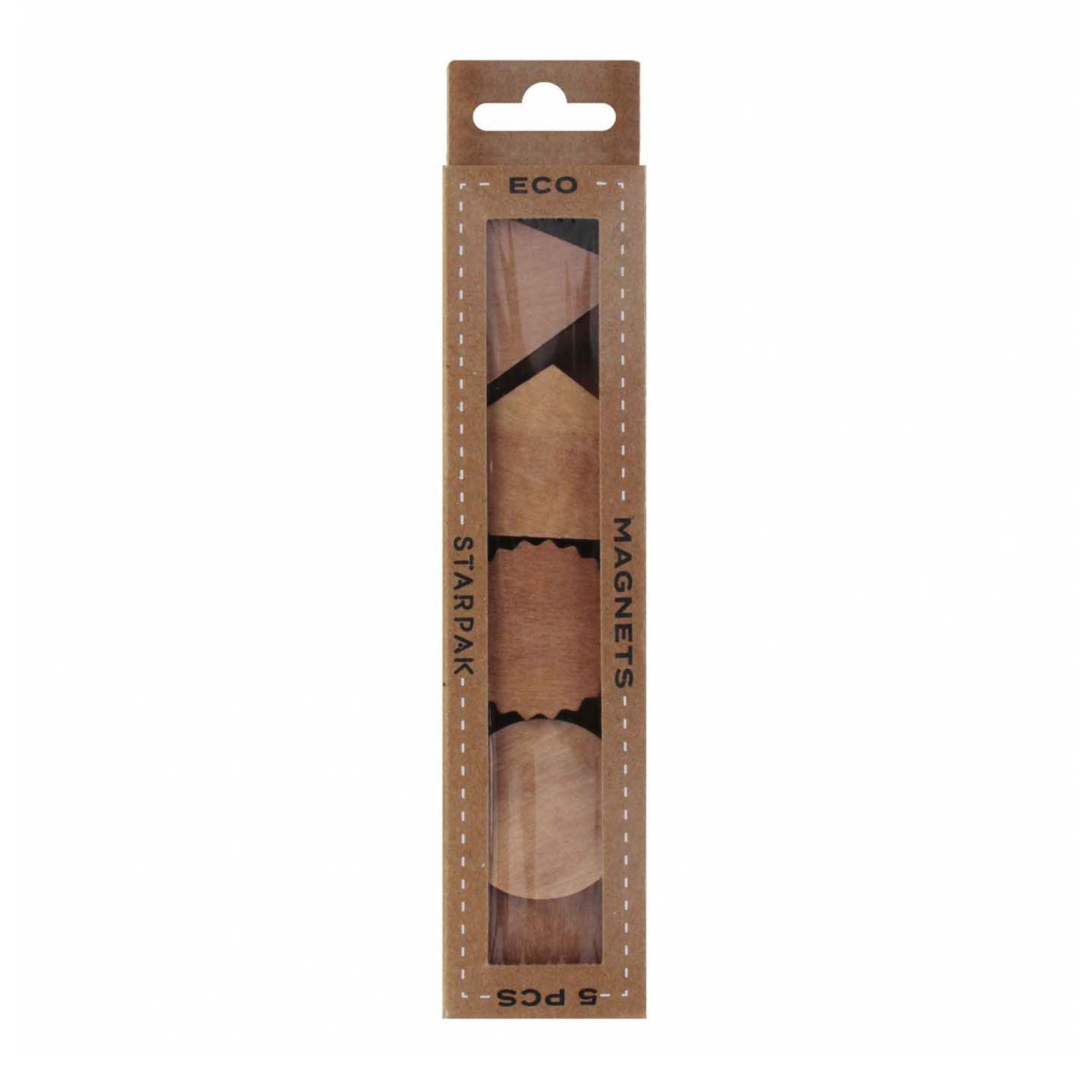 Houten magneten 3cm, 5st.