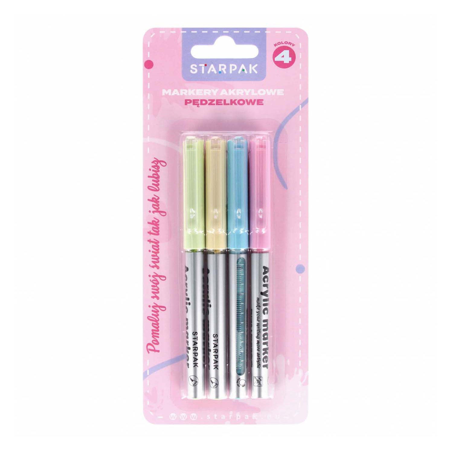 - Acryl Stiften Pastel 4 stuks
