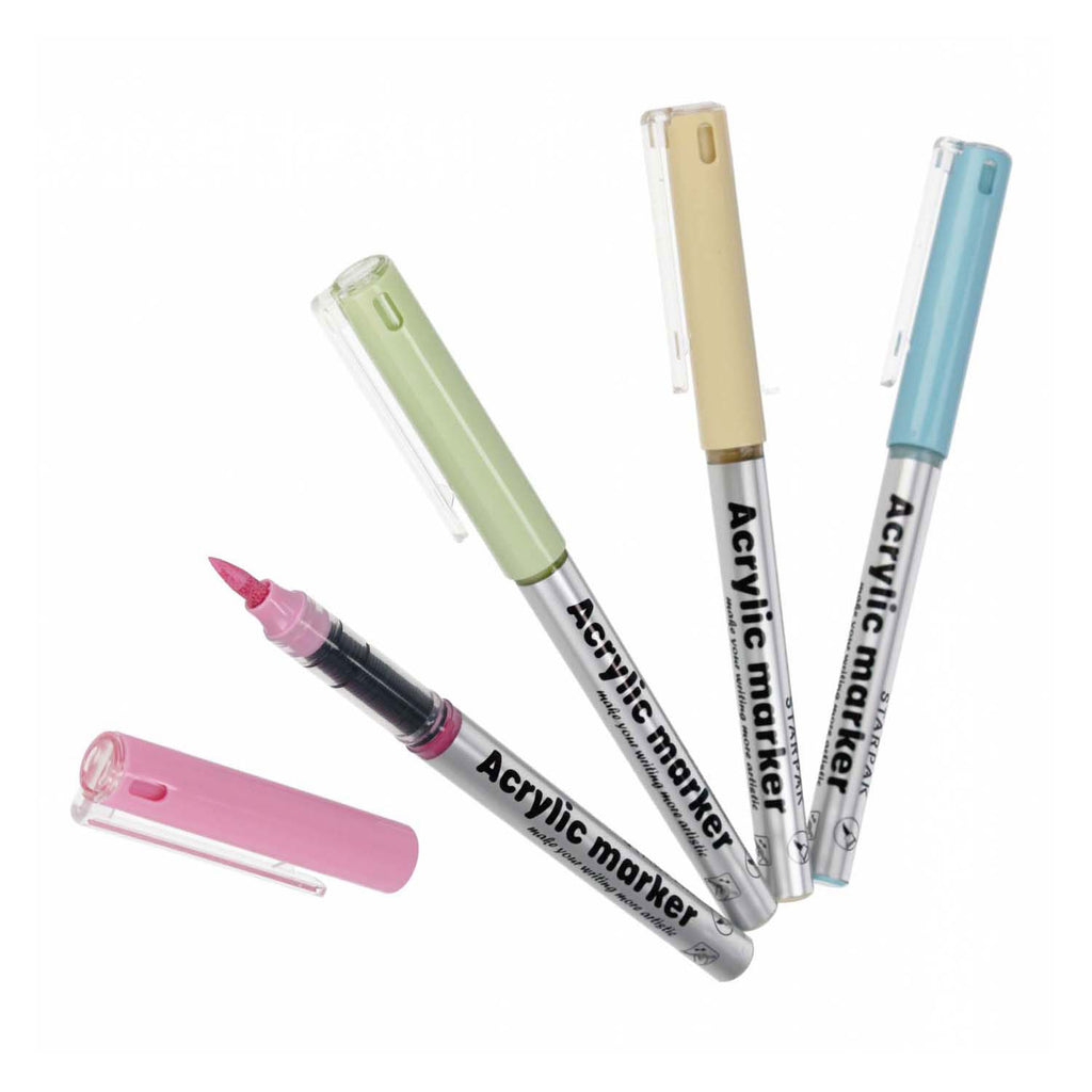 - Acryl Stiften Pastel 4 stuks