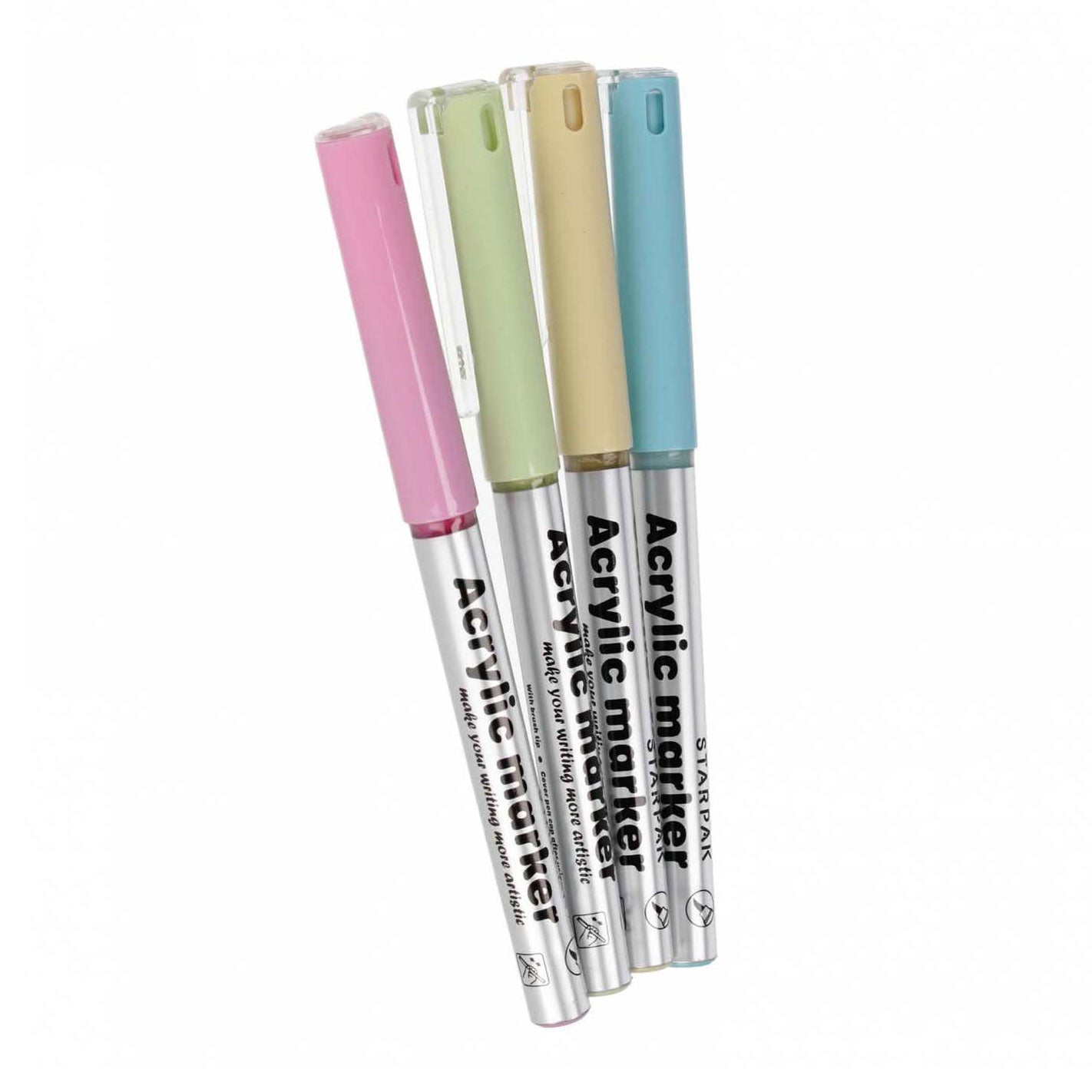 Acryl stiften pastel, 4st.