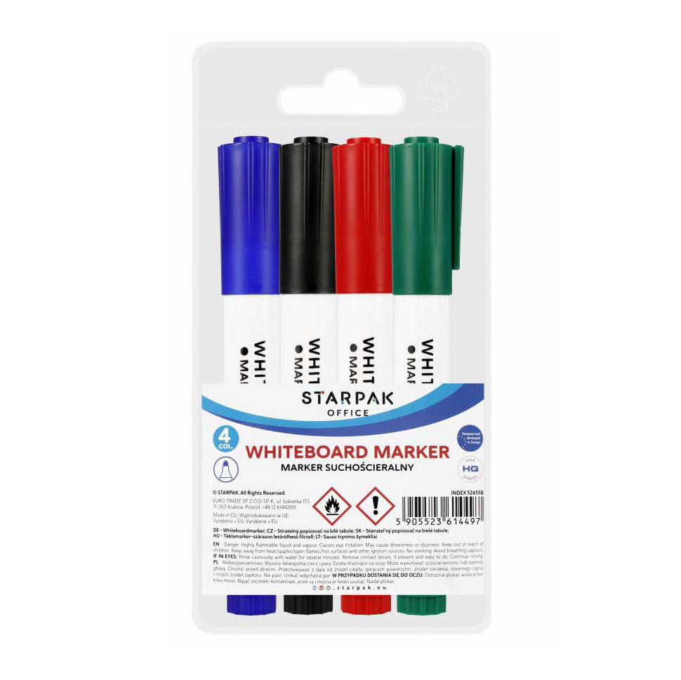 Whiteboard marker, 4st.