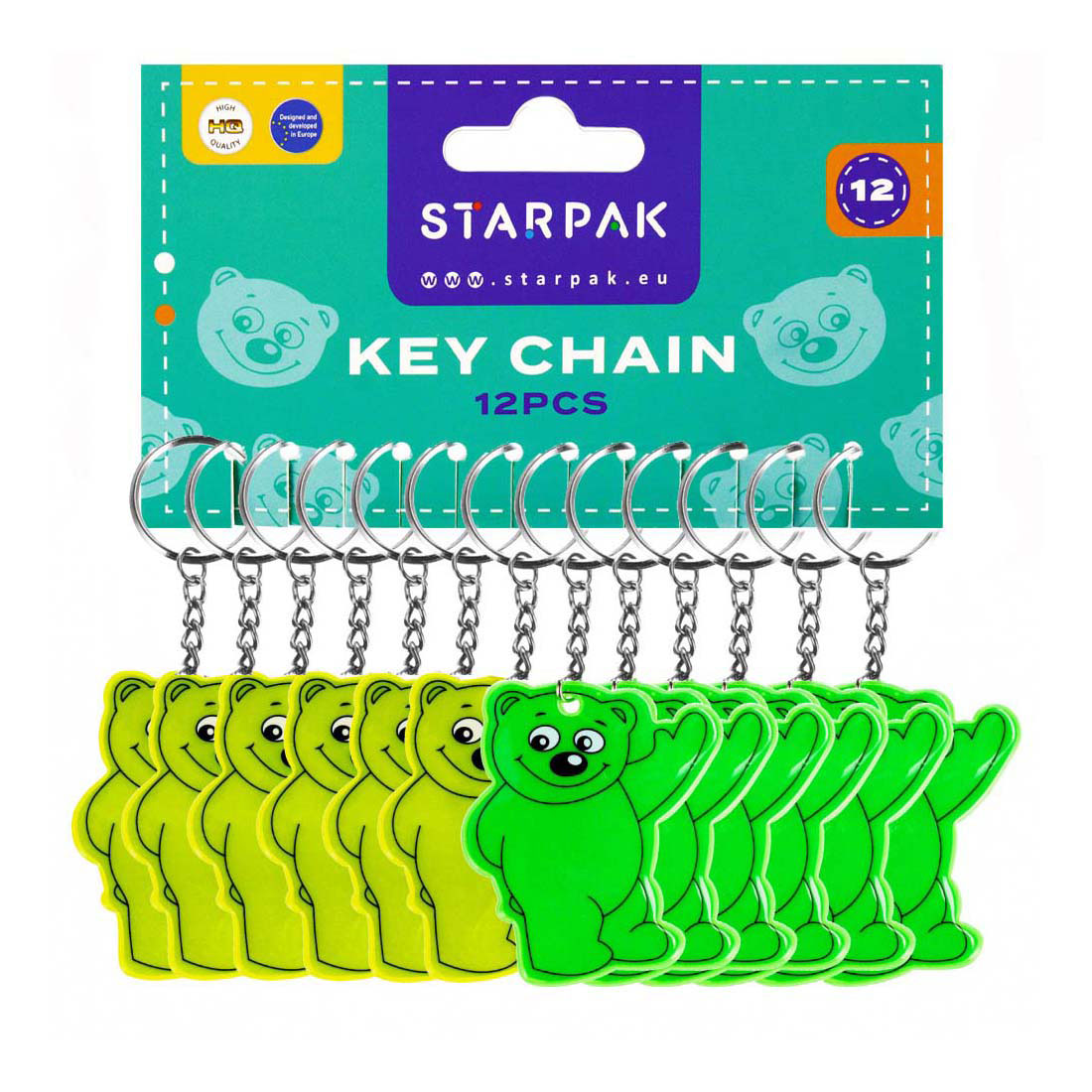 - Reflectie Sleutelhanger Beer 12 stuks