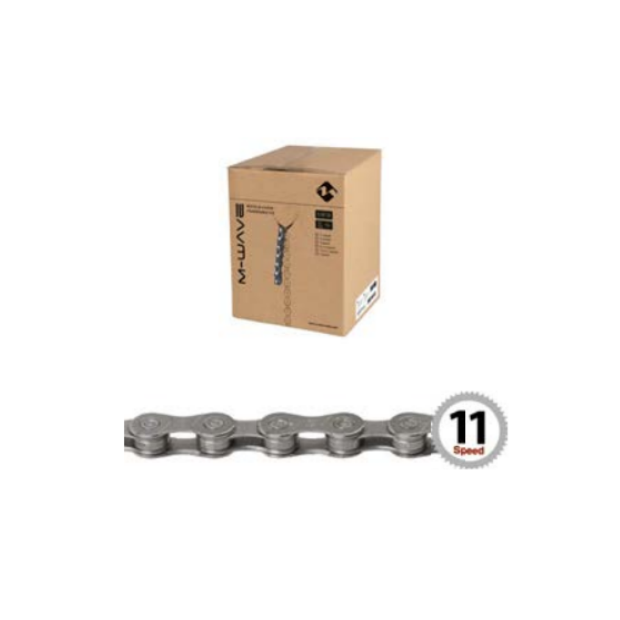M-Wave Ketting 11 speed 1 2x11 128, grijs. 15m op rol, incl 10 verbindingsschakels